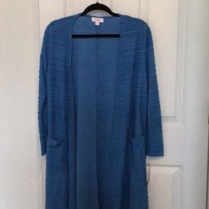 NWT~ LulaRoe Sarah long cardigan blue, Small